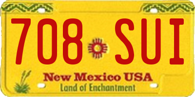 NM license plate 708SUI