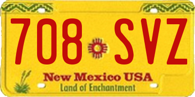 NM license plate 708SVZ
