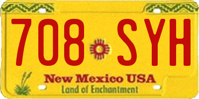 NM license plate 708SYH