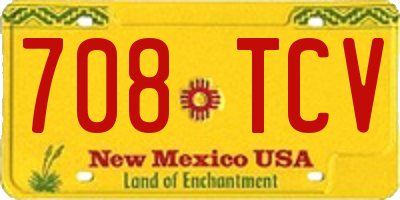 NM license plate 708TCV