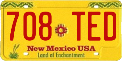 NM license plate 708TED