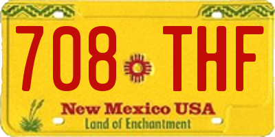 NM license plate 708THF
