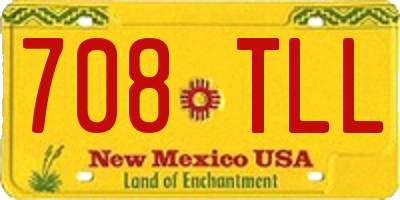 NM license plate 708TLL