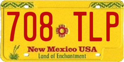 NM license plate 708TLP