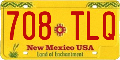 NM license plate 708TLQ
