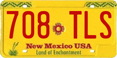 NM license plate 708TLS
