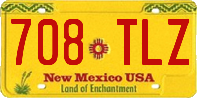 NM license plate 708TLZ