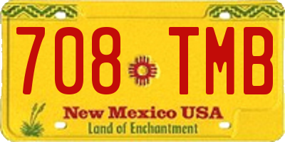 NM license plate 708TMB