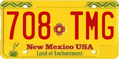NM license plate 708TMG