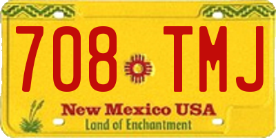 NM license plate 708TMJ