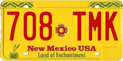 NM license plate 708TMK