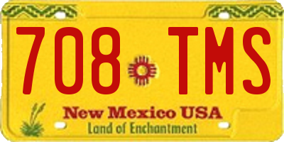 NM license plate 708TMS