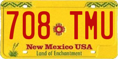 NM license plate 708TMU