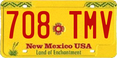 NM license plate 708TMV