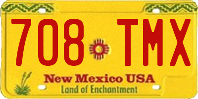 NM license plate 708TMX