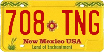 NM license plate 708TNG