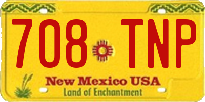 NM license plate 708TNP