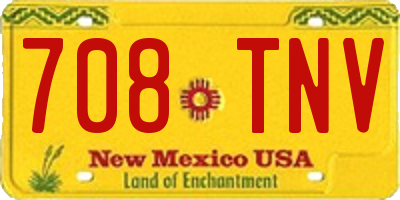 NM license plate 708TNV