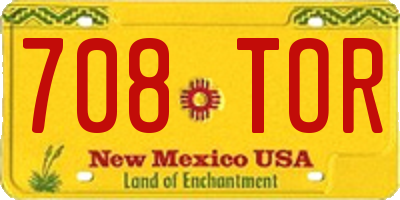 NM license plate 708TOR