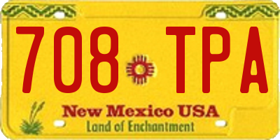 NM license plate 708TPA