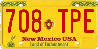 NM license plate 708TPE
