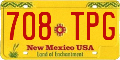 NM license plate 708TPG