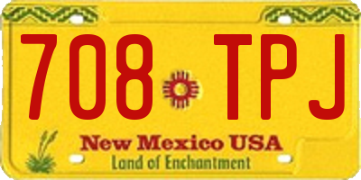 NM license plate 708TPJ