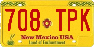 NM license plate 708TPK