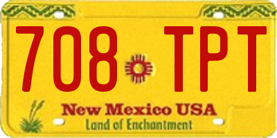 NM license plate 708TPT
