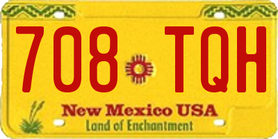 NM license plate 708TQH
