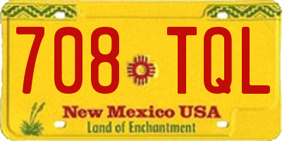 NM license plate 708TQL