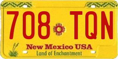 NM license plate 708TQN