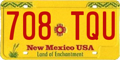 NM license plate 708TQU