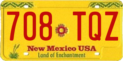NM license plate 708TQZ