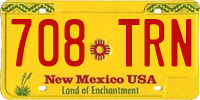 NM license plate 708TRN