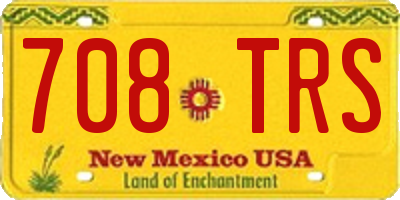 NM license plate 708TRS