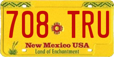 NM license plate 708TRU