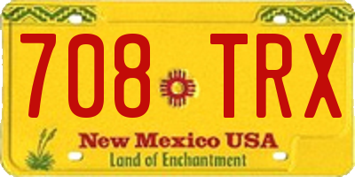 NM license plate 708TRX