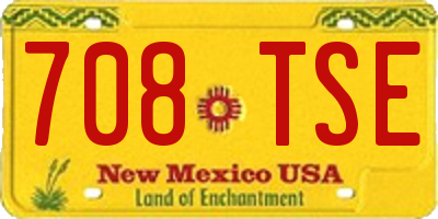 NM license plate 708TSE