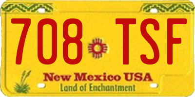 NM license plate 708TSF
