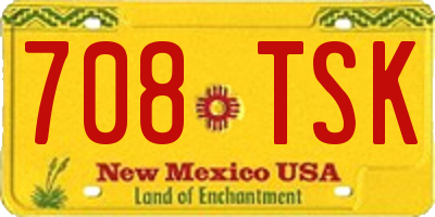 NM license plate 708TSK