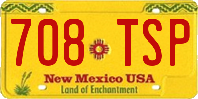 NM license plate 708TSP