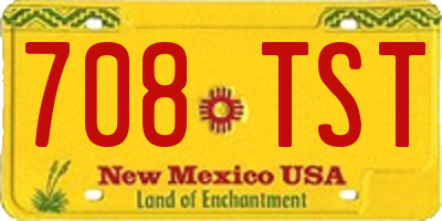 NM license plate 708TST