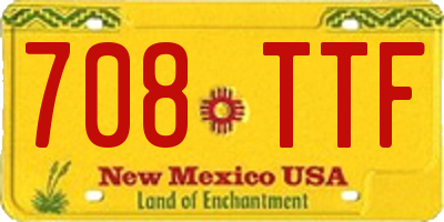 NM license plate 708TTF