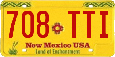 NM license plate 708TTI