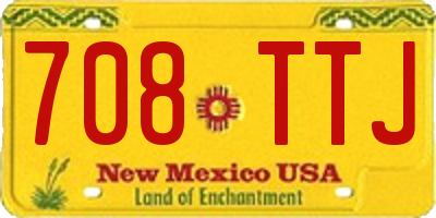 NM license plate 708TTJ