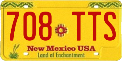 NM license plate 708TTS
