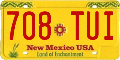 NM license plate 708TUI