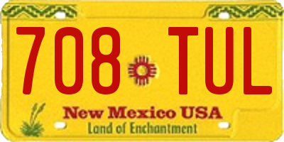 NM license plate 708TUL