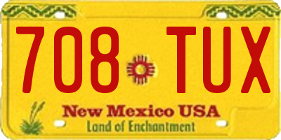 NM license plate 708TUX